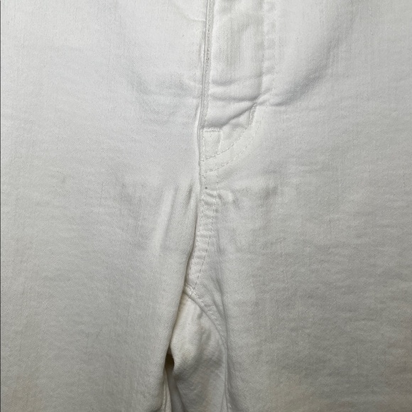 Madewell Cali Demi Boot Women's Cropped White Jeans with Frayed Hem 30 - Picture 4 of 7